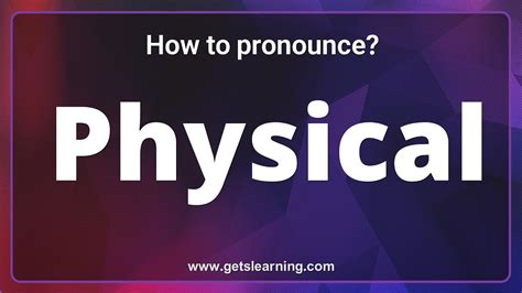 how to pronounce physical education